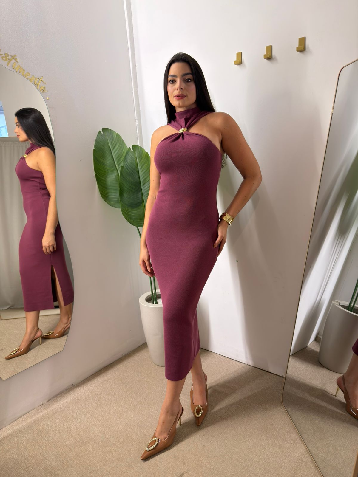 Vestido Noite Sem Manga