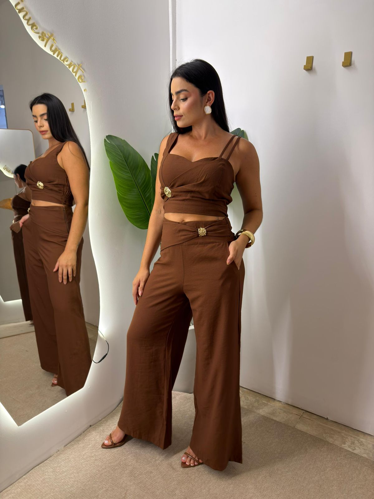 Conjunto Calça Blusa Alça